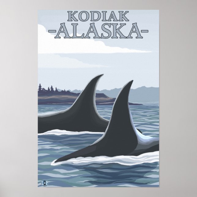 Orca Whales #1 - Kodiak, Alaska Poster (Front)