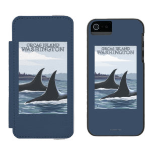 Orca Whales #1 - Orcas Island, Washington Incipio Watson™ iPhone 5 Wallet Case