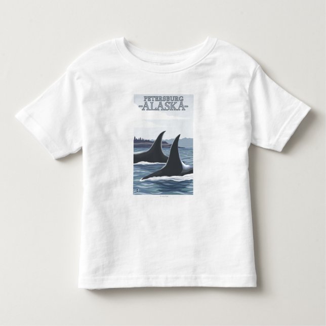 Orca Whales #1 - Petersburg, Alaska Toddler T-Shirt (Front)