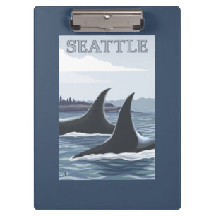 Orca Whales #1 - Seattle, Washington Clipboard
