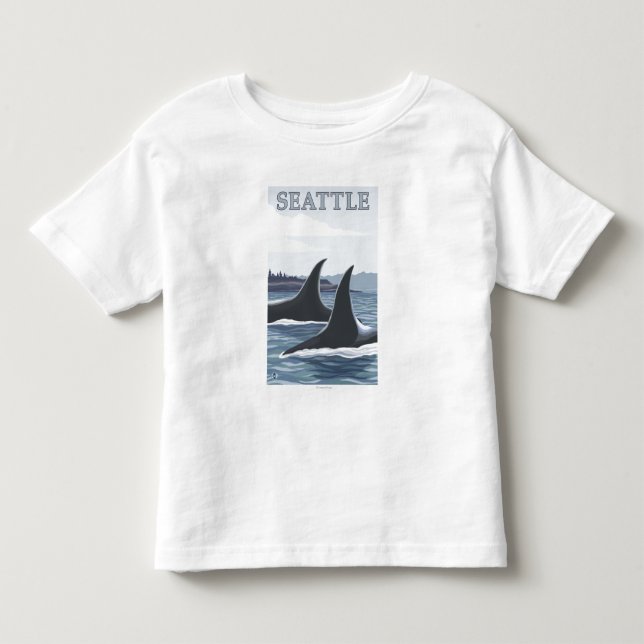 Orca Whales #1 - Seattle, Washington Toddler T-Shirt (Front)