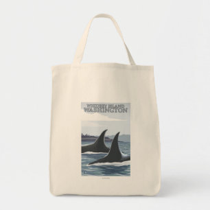 Orca Whales #1 - Whidbey, Washington Tote Bag
