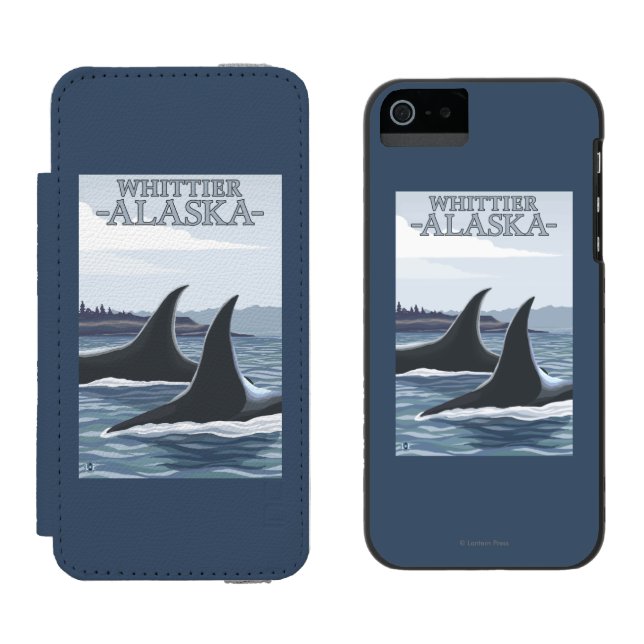 Orca Whales #1 - Whittier, Alaska Incipio iPhone Wallet Case (Side by Side)