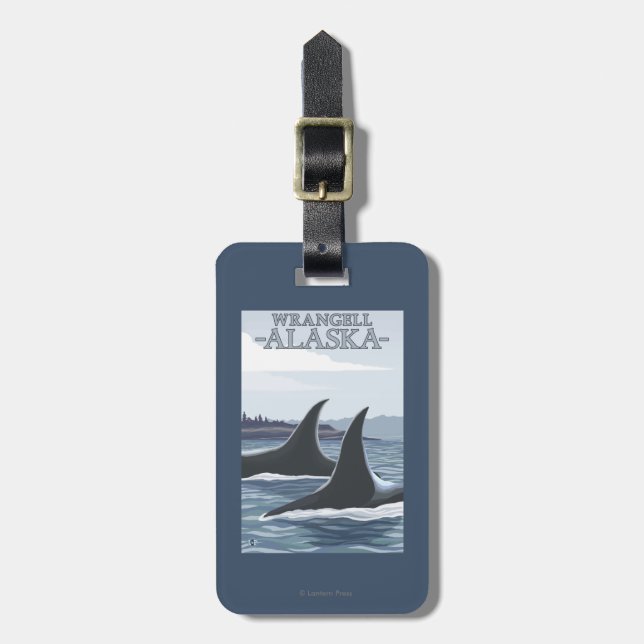 Orca Whales #1 - Wrangell, Alaska Luggage Tag (Front Vertical)