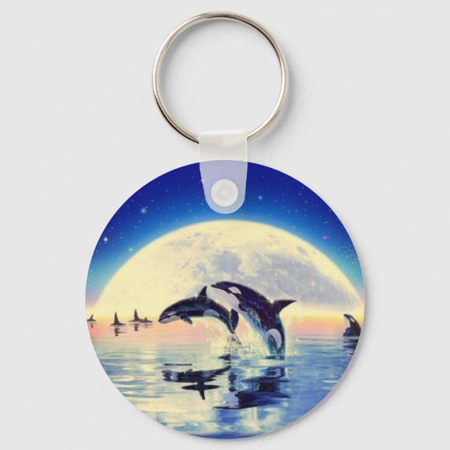 Orca Whales Key Ring (Front)