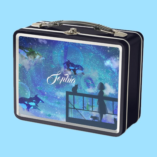 Orca Whales Metal Lunch Box (Creator Uploaded)