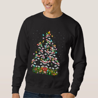 Orca  Xmas Lights Santa Orca Christmas Tree Long S Sweatshirt