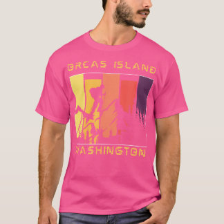 Orcas Island Wa Distressed Design Mountain Hiking T-Shirt
