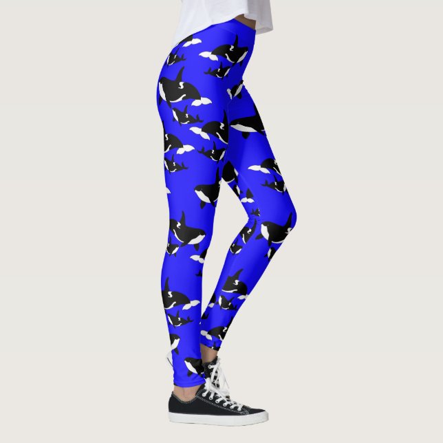 Orcas on Your Color - Leggings (Right)