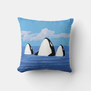 Orcas Throw Pillow