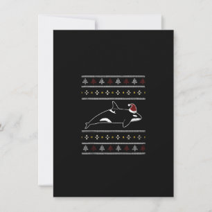 Orcas Whale Sea Creature Christmas Season Holidays Invitation