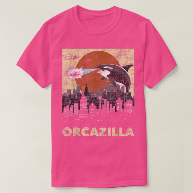 OrcazillaWhale Lover Ocean Marine Biologist Whales T-Shirt (Design Front)
