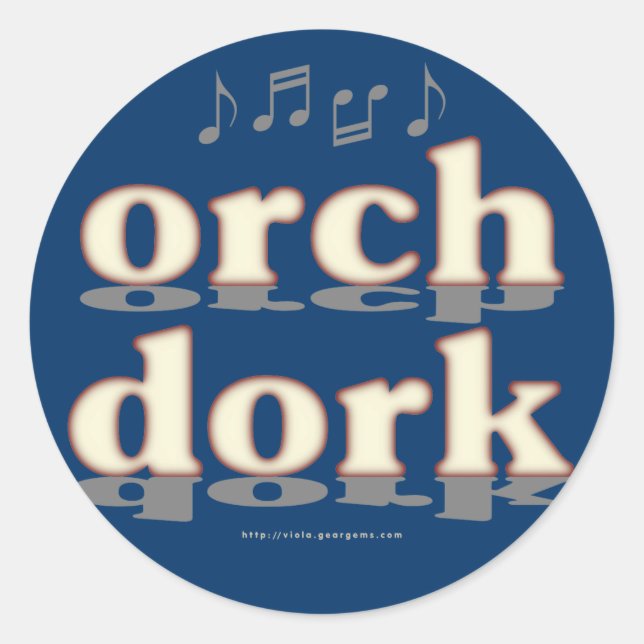 Orch Dork Classic Round Sticker (Front)