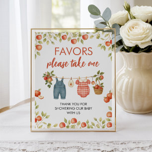 Orchard Apple Favours Thank You Table Sign 8x10