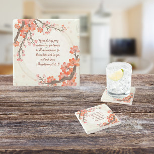 Orchard Bloom Branches  Stone Coaster