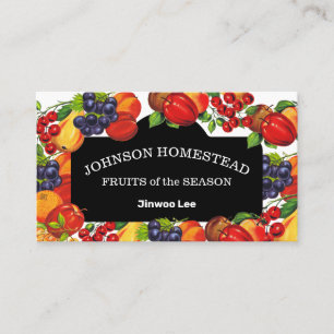 Orchard Farmer's Market Season Fruits Business Car Card