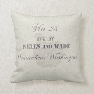 Orchard Fruit Picking Back Replica Throw Pillow