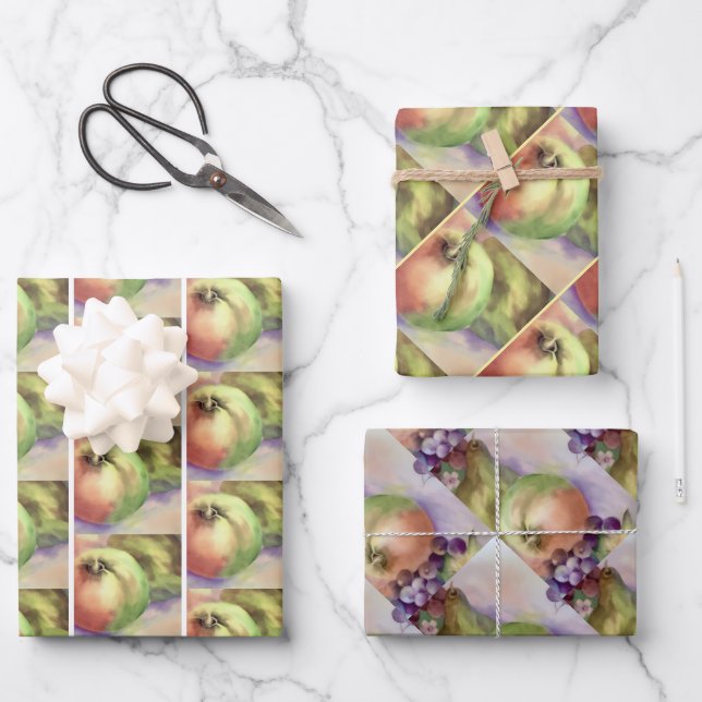Orchard Harvest Gift Wrap Sheets — Set of 3 (Front)