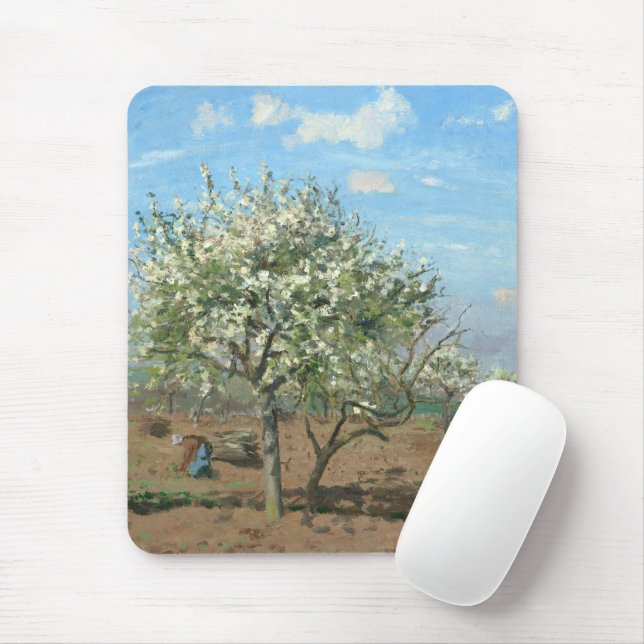 Orchard in Bloom, Louveciennes  Camille Pissarro  Mouse Pad (With Mouse)