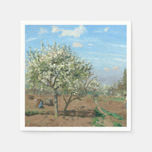 Orchard in Bloom, Louveciennes Camille Pissarro Napkin