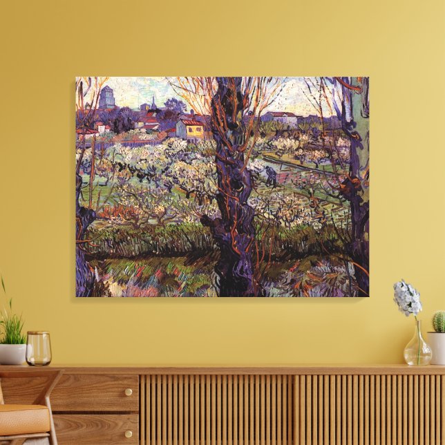 Orchard in Blossom, Arles by Vincent van Gogh Canvas Print (Insitu(LivingRoom))