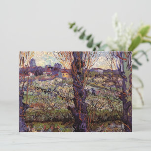 Orchard in Blossom, Arles by Vincent van Gogh Invitation