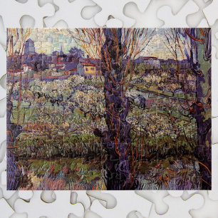 Orchard in Blossom, Arles by Vincent van Gogh Jigsaw Puzzle
