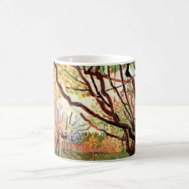Orchard in Blossom by Vincent van Gogh Coffee Mug (Center)