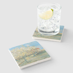 Orchard in Blossom Vincent van Gogh Stone Coaster