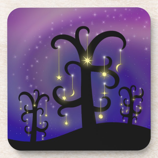 Orchard of Stars Cork Coaster (Front)