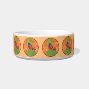 Orchard Oriole Songbird Painting Original Bird Art Bowl