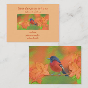 Orchard Oriole Songbird Painting Original Bird Art Business Card