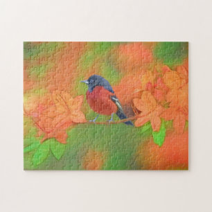 Orchard Oriole Songbird Painting Original Bird Art Jigsaw Puzzle
