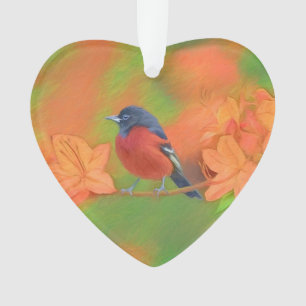 Orchard Oriole Songbird Painting Original Bird Art Ornament
