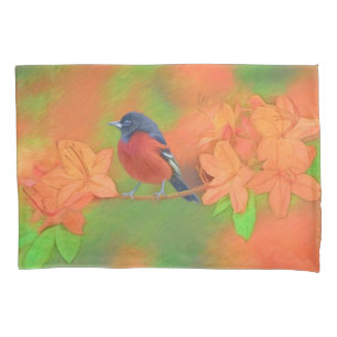 Orchard Oriole Songbird Painting Original Bird Art Pillowcase