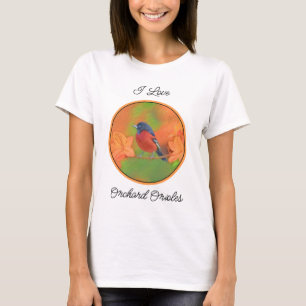 Orchard Oriole Songbird Painting Original Bird Art T-Shirt