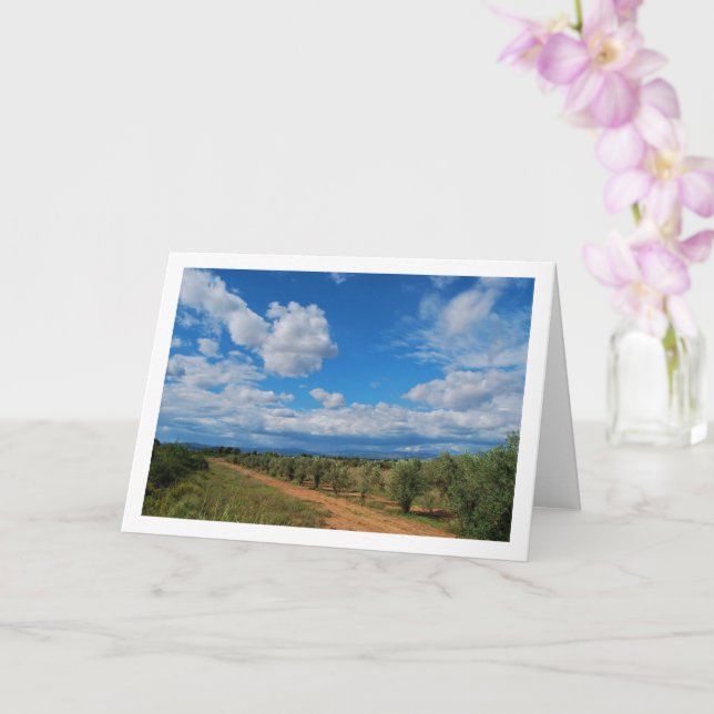 Orchard Path Sky Landscape Card (Orchid)