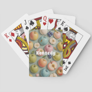 Orchard Whimsy: Pastel Fruit Playing Cards