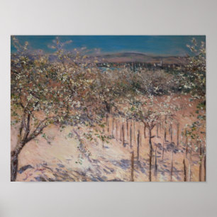 Orchard with Flowering Apple Trees, Colombes Poster