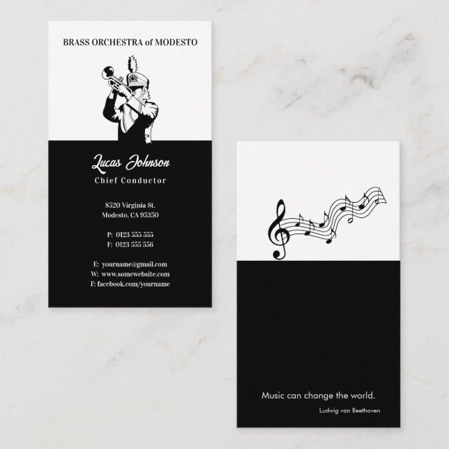 Orchestra | Chief Conductor Business Card (Front/Back)