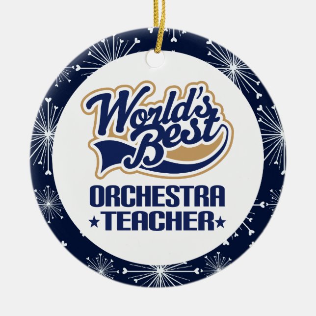 Orchestra Teacher Gift Ornament (Front)