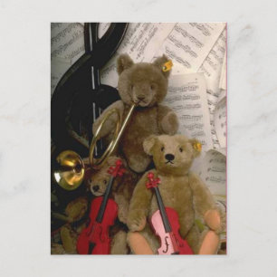 Orchestral bears postcard