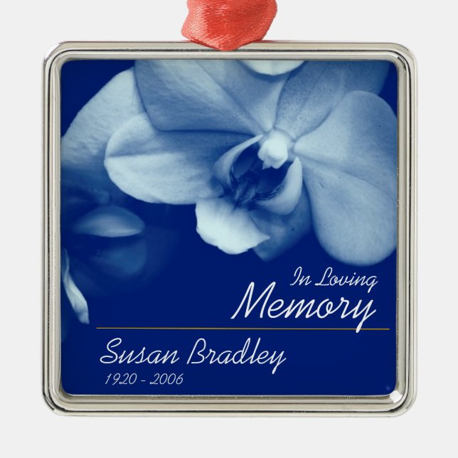 Orchid 6 Personalised Memorial Funeral Ornament (Front)