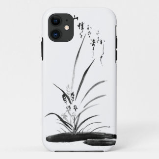 Orchid and Bee Zen painting iPhone 11 Case