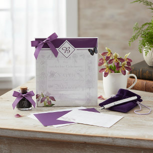 Orchid and butterfly botanical notepad