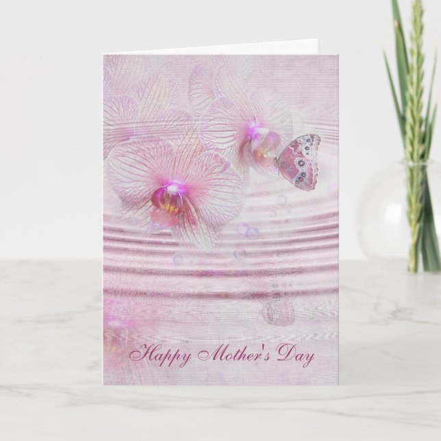 Orchid and Butterfly Card (Front)