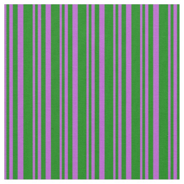Orchid and Green Coloured Lines Fabric (Close Up)