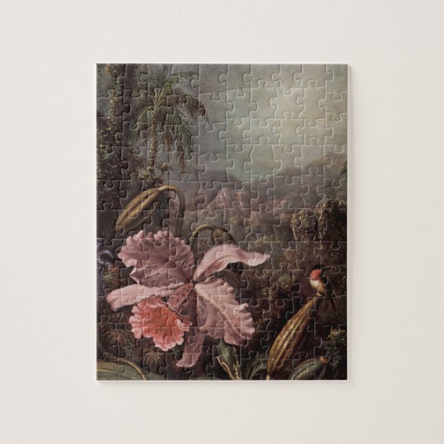 Orchid and Hummingbird by Martin Johnson Heade Jigsaw Puzzle (Vertical)