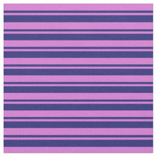 Orchid and Midnight Blue Coloured Stripes Pattern Fabric