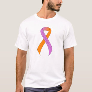 Orchid and Orange Ribbon Support Awareness T-Shirt